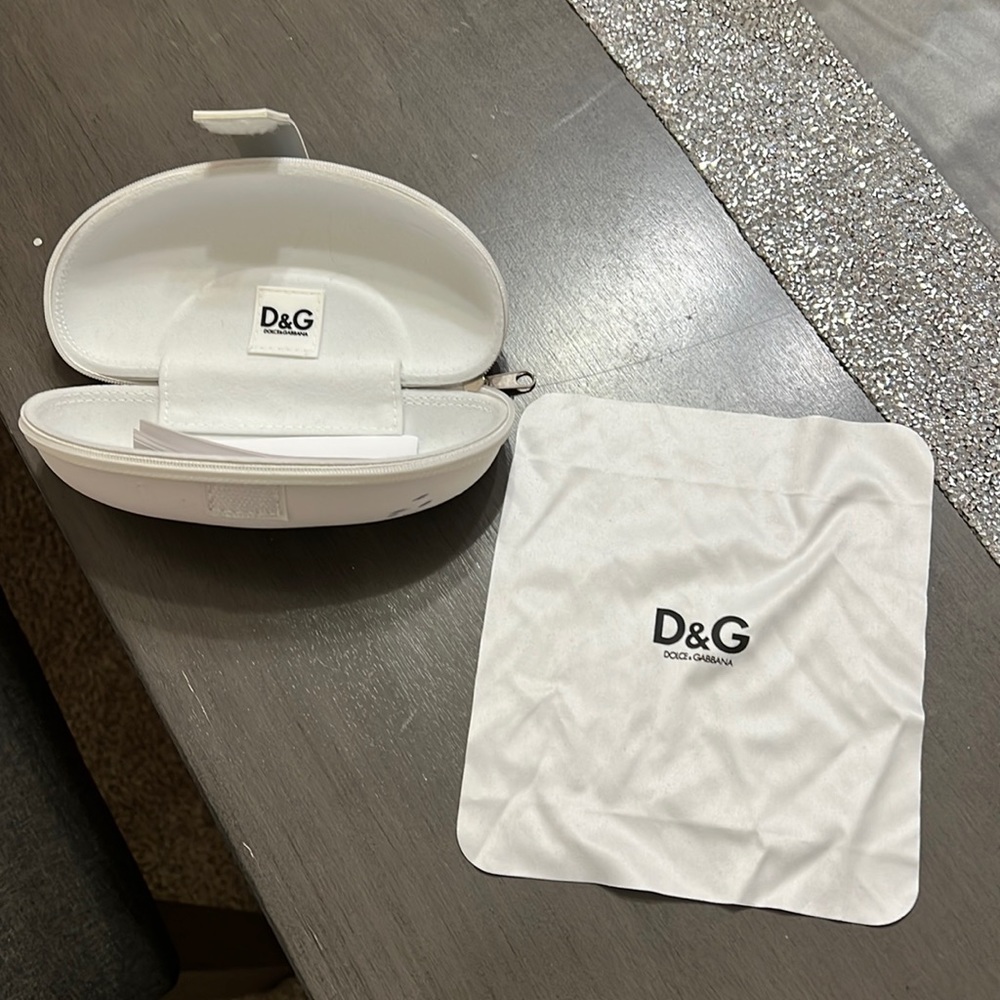 Dolce & Gabbana sunglasses case with cloth